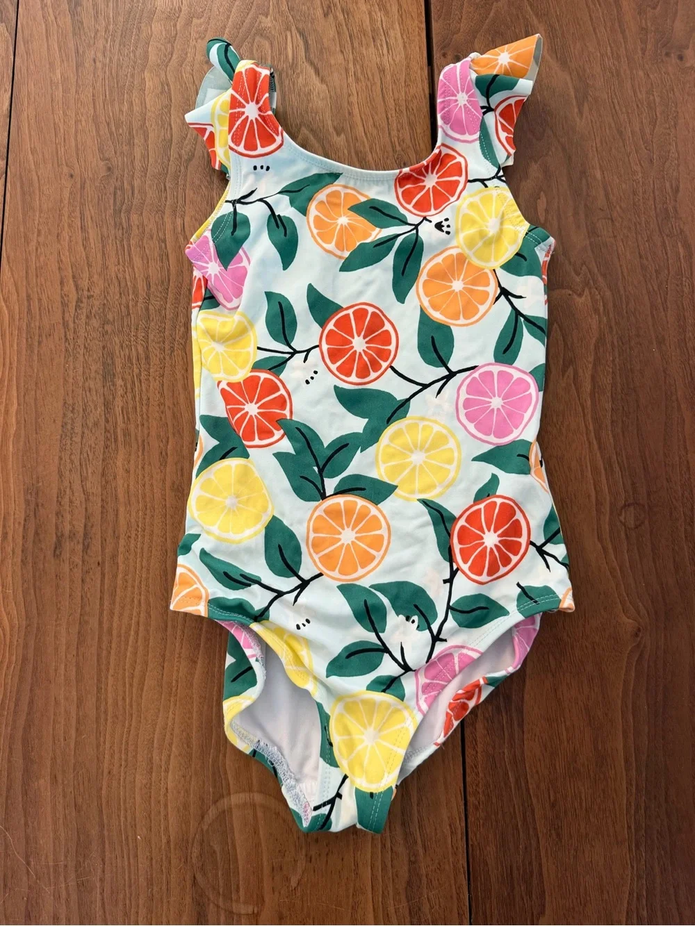 Hanna Andersson Citrus Fruit One-Piece Swimsuit in Orange, Yellow, Pink, Green